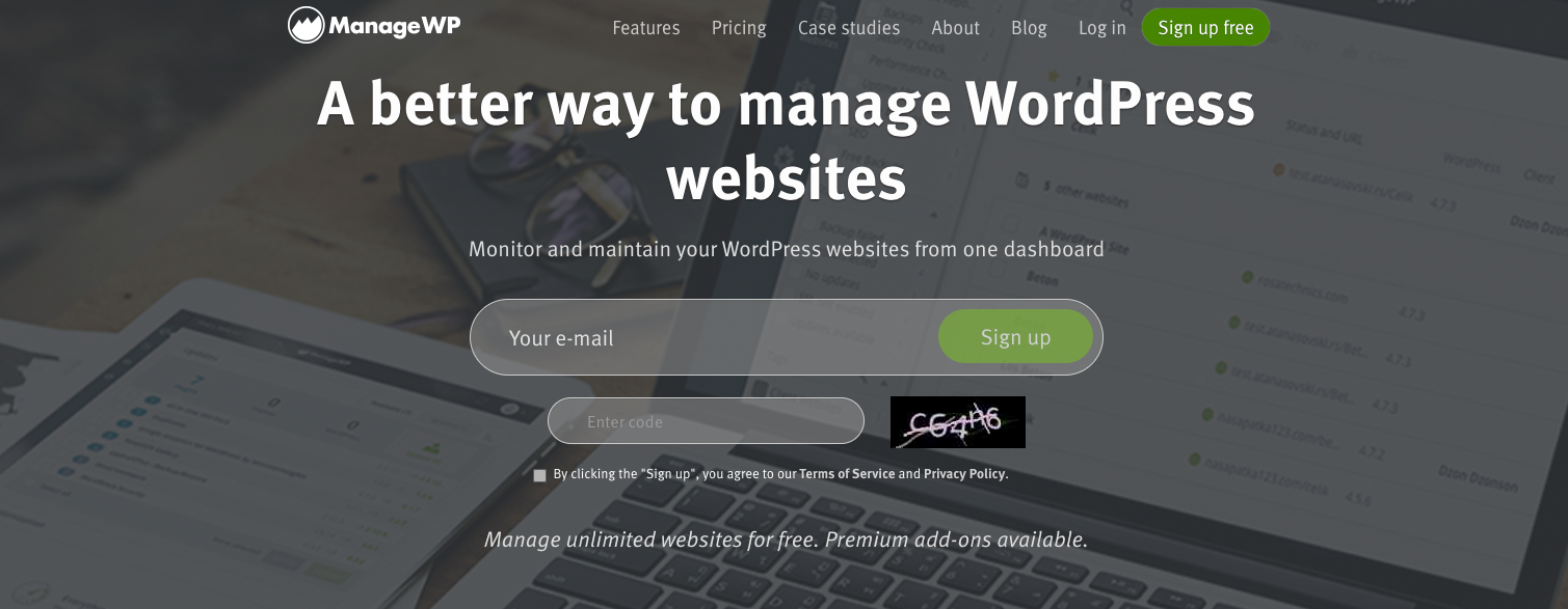 ManageWP is a great WordPress maintenance tool.