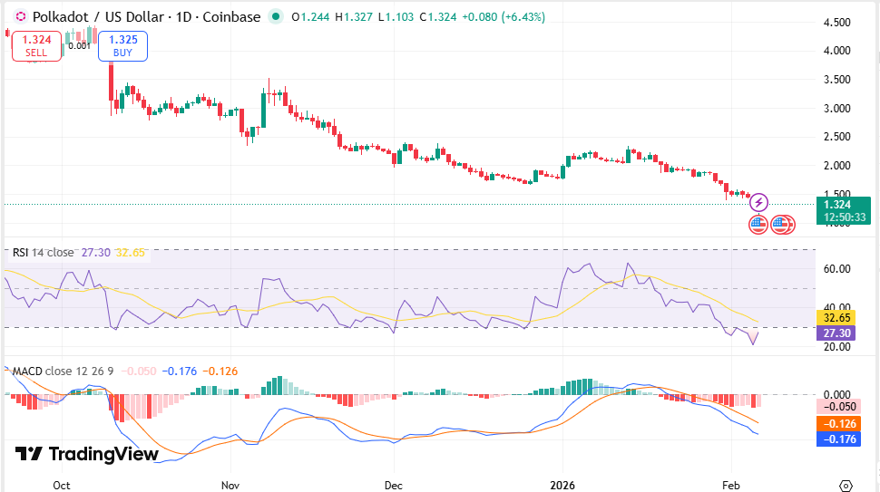 DOT/USDT Chart: TradingView