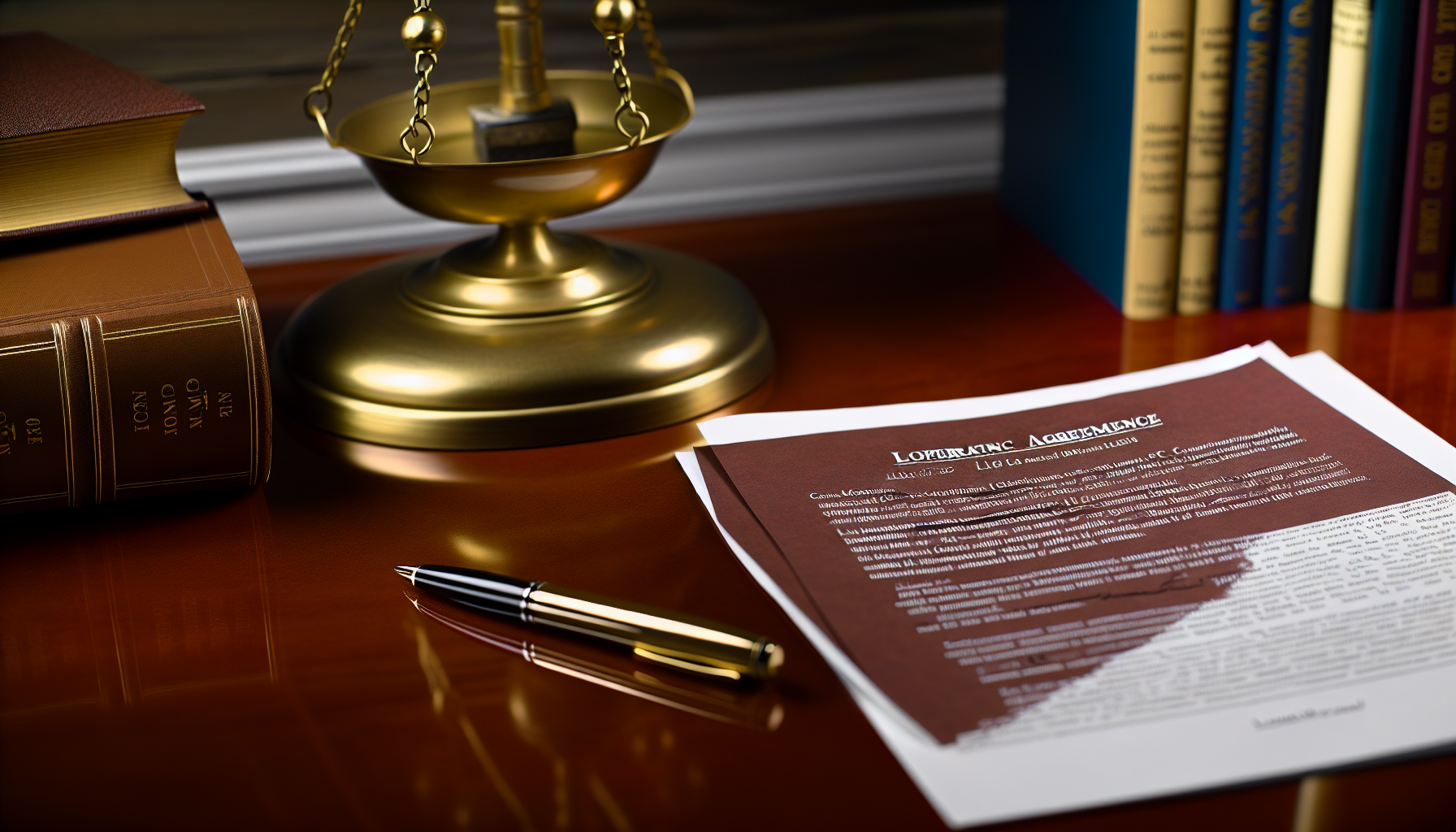 Photo of a legal contract with a blurred background representing legal protections