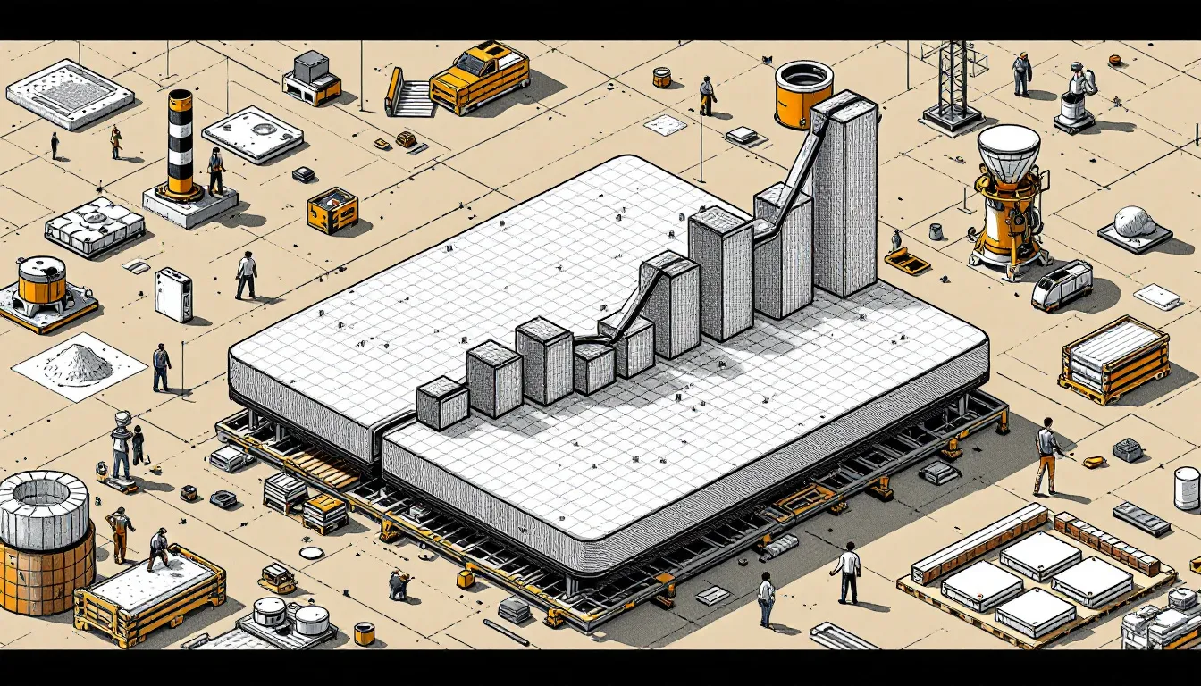 A graphical representation of market growth in the foam mattress sector.