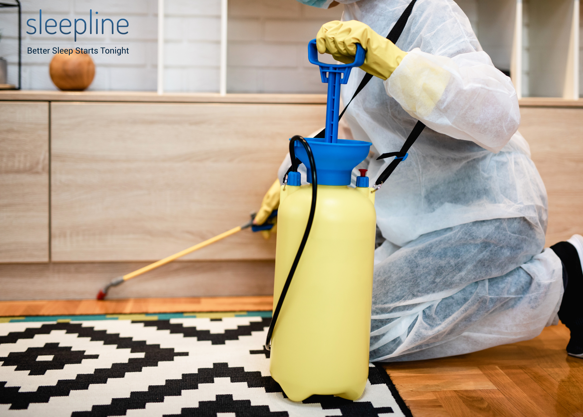 Professional exterminator cleaning an infestation
