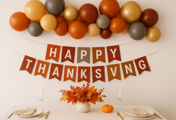 Combine Balloons and Banners for a Cohesive Look