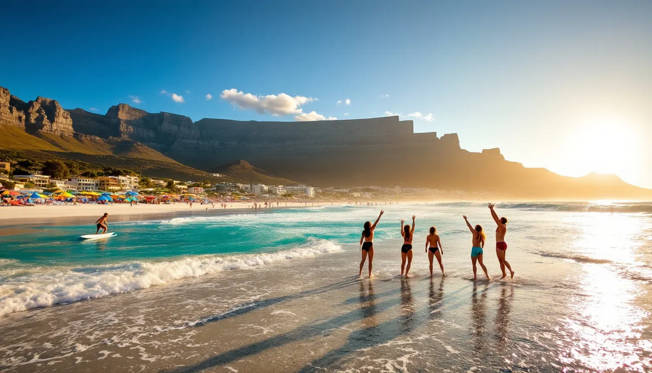 Adventure activities and outdoor fun in Cape Town's beaches.