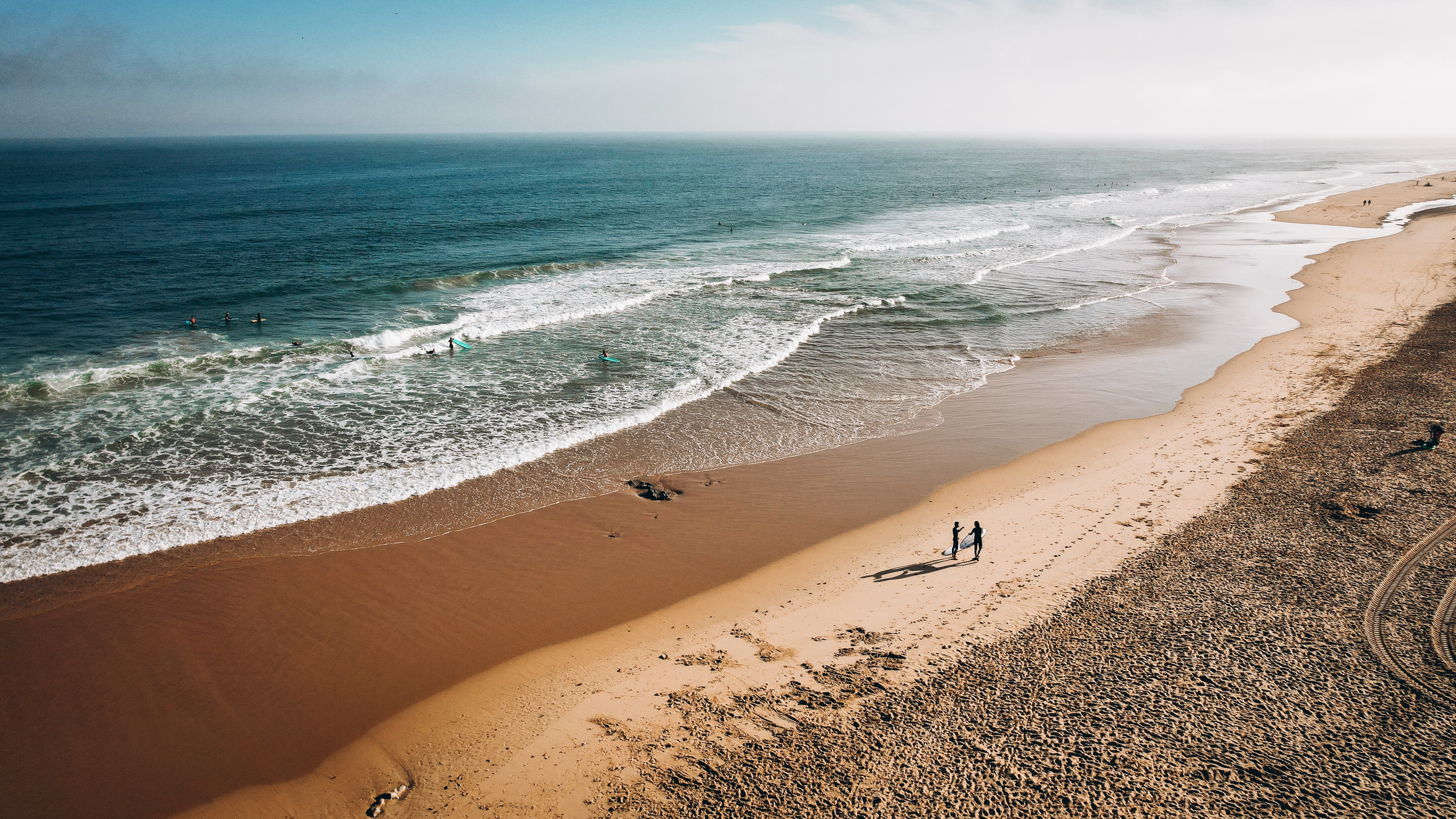 Remote beaches and fishing boats near Lisbon