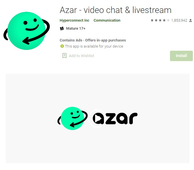 3.) Azar - Video chat & Livestream