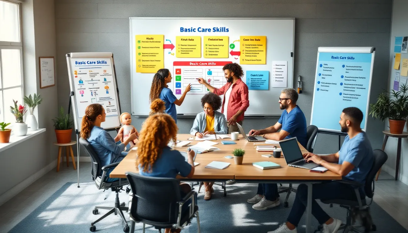 An image of a study group preparing for the CNA exam.