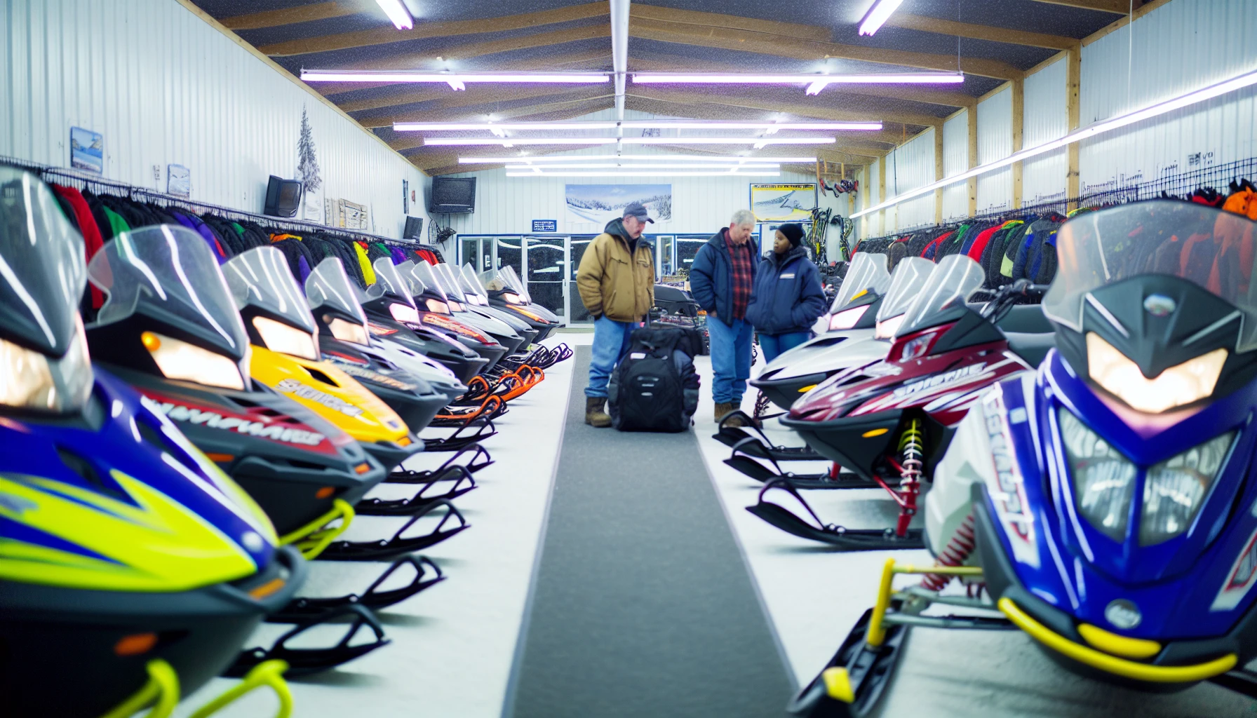 Snowmobile rental shop in Michigan