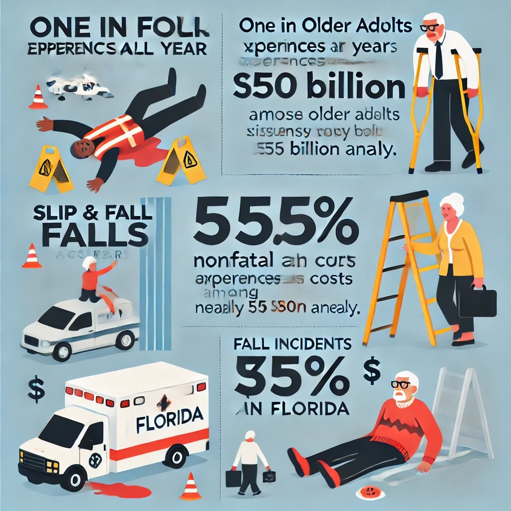 Statistics on slip and fall accidents.