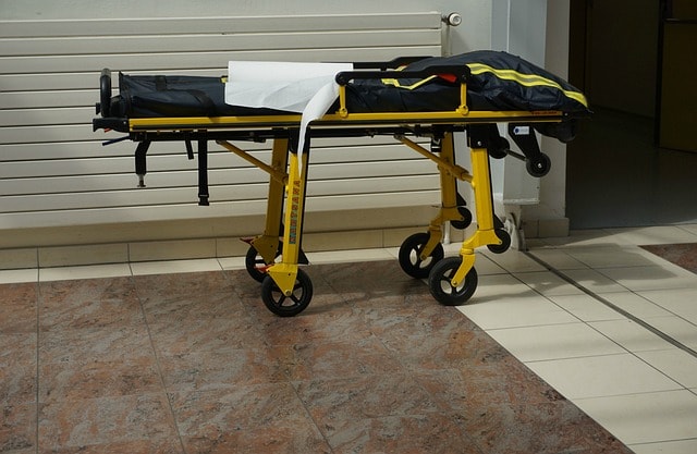 stretcher, litter, emergency