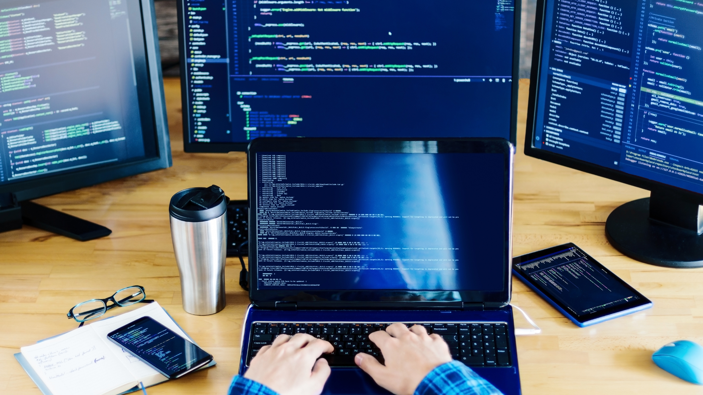 software developer working 