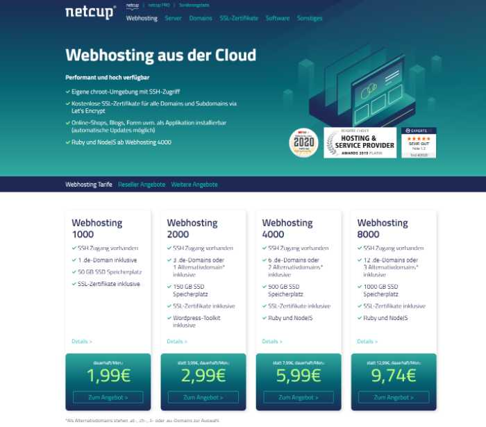 Webhosting Anbieter