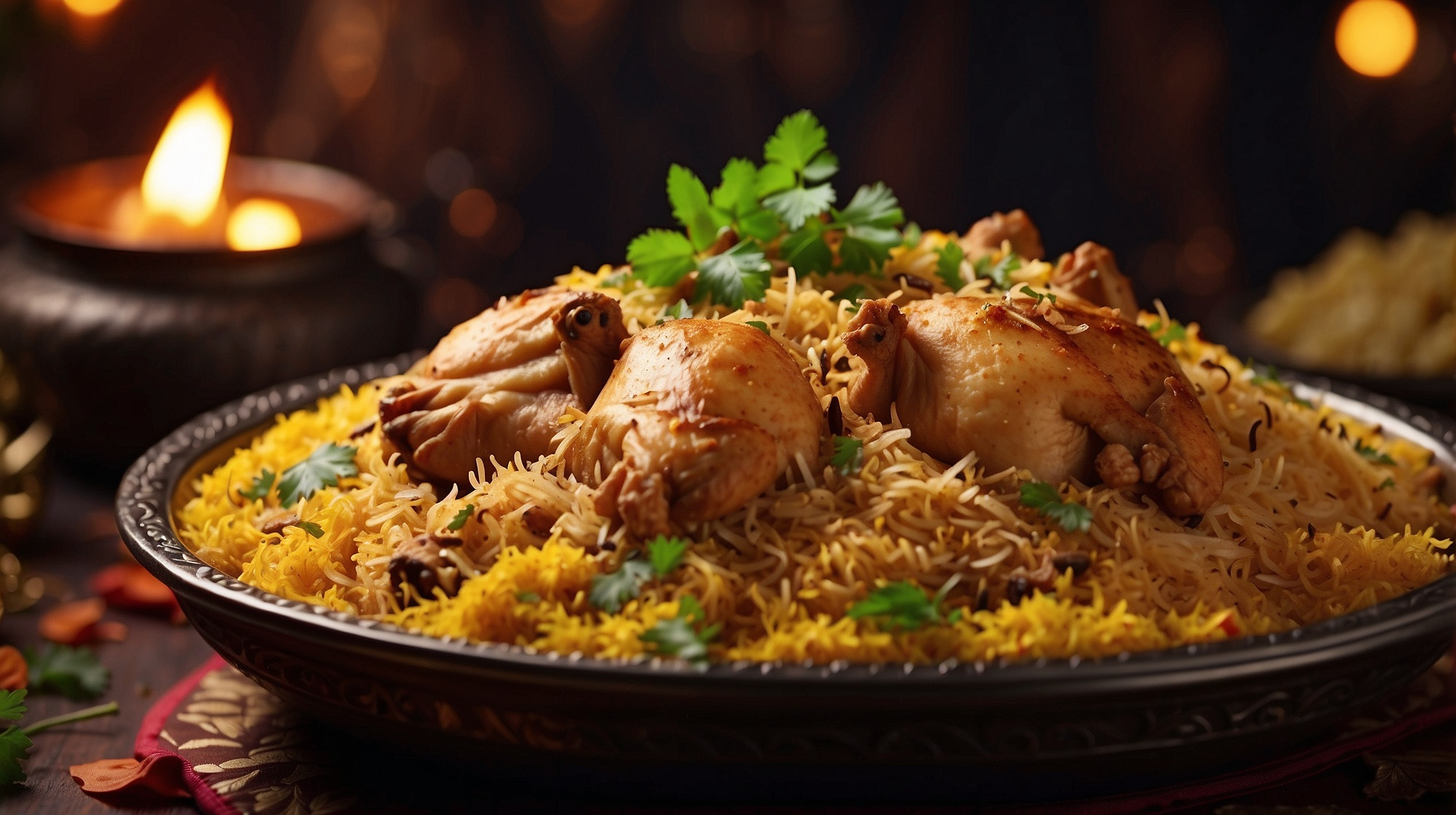 Biryani dish - a popular Indian rice dish with flavorful spices and ingredients.