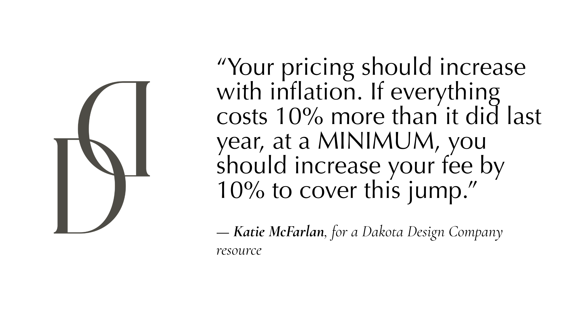 a quote about raising your rates