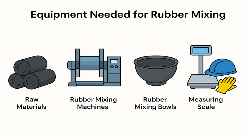 Equipment Needed for the rubber mixing process