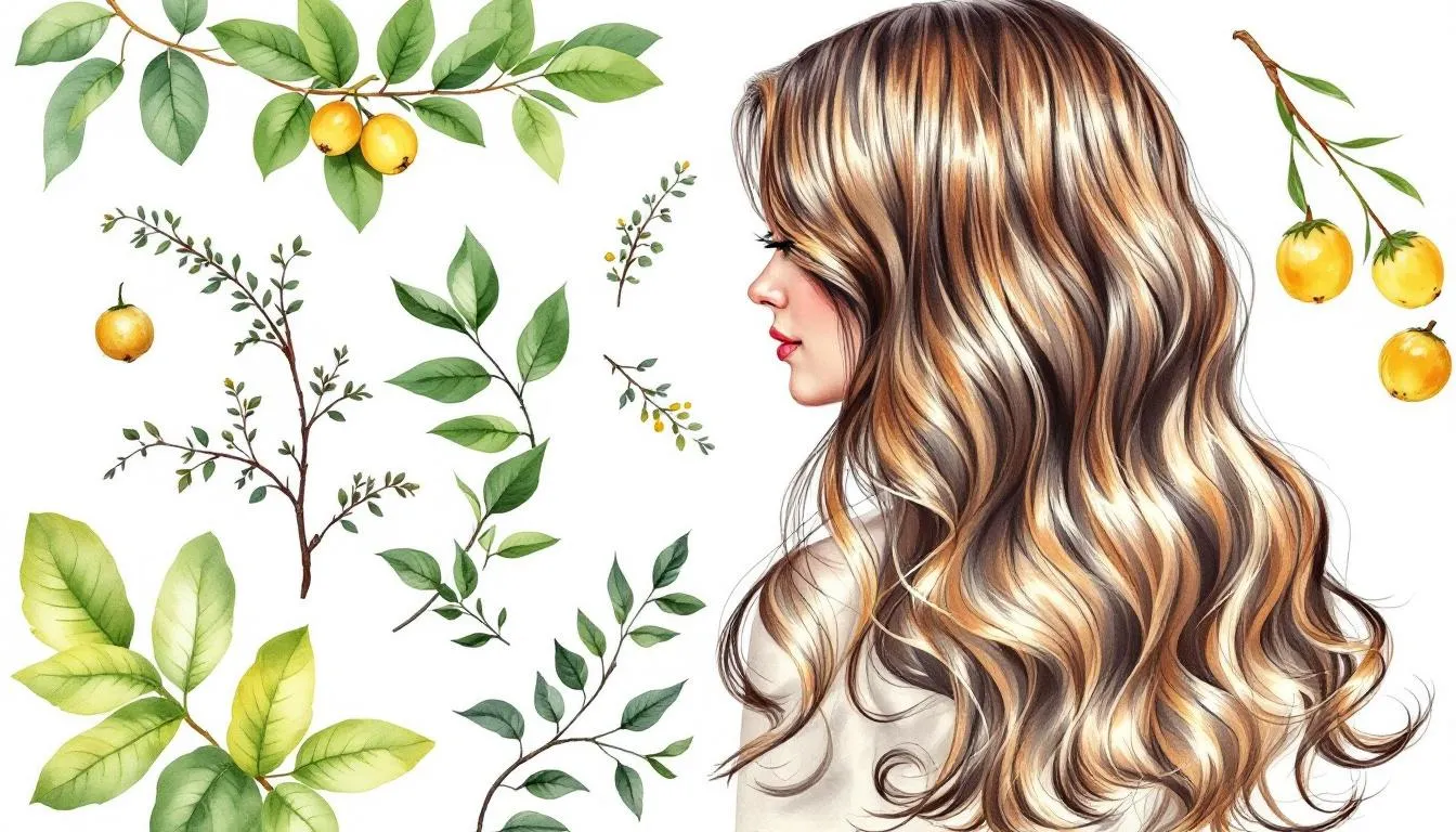 Illustration of healthy hair showcasing the benefits of batana oil for hair health.