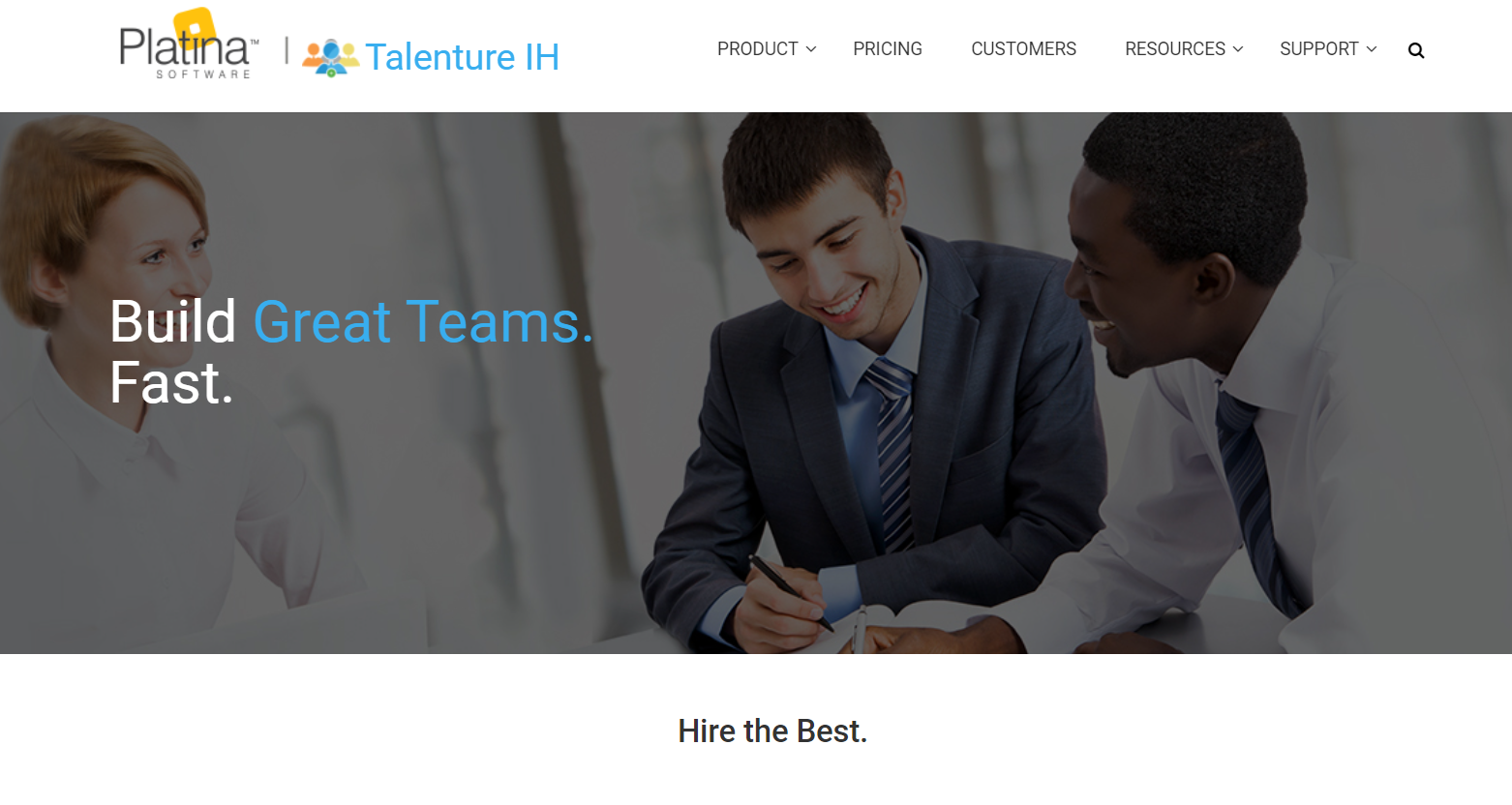 Main page of Talenture