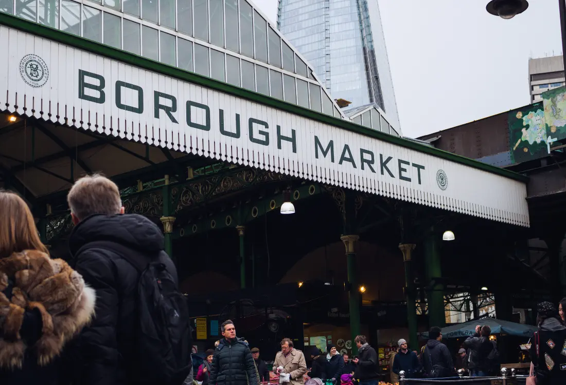 Borough market, world most famous covered market. T shirts, food to eat, it is a ideal spot for fashion designers.