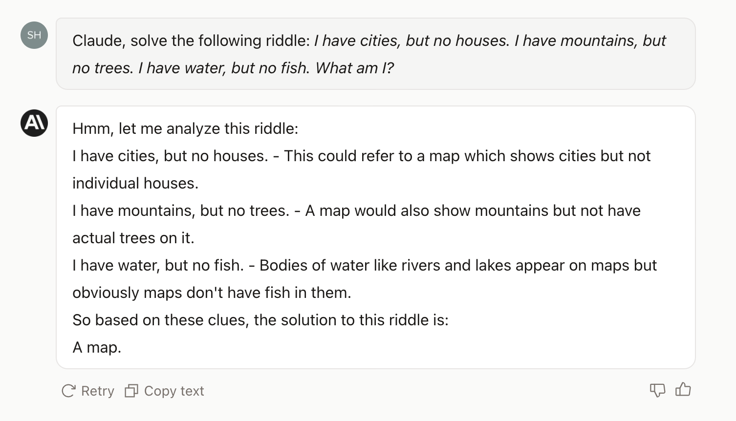 Claude Riddle Example #2