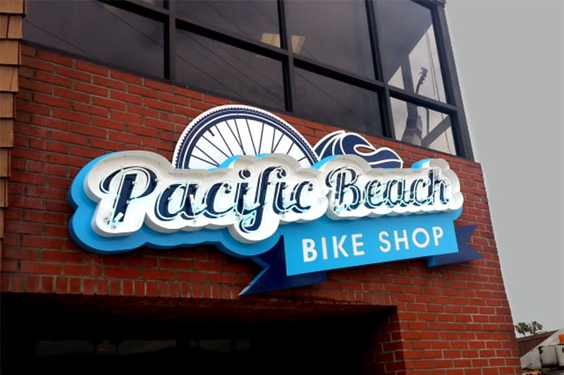 Pacific Beach Bike Shop neon sign design by Dave's Signs.