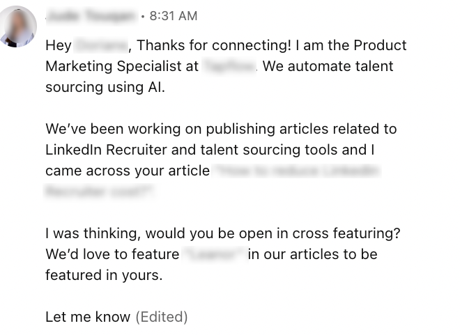 Collaboration invite example