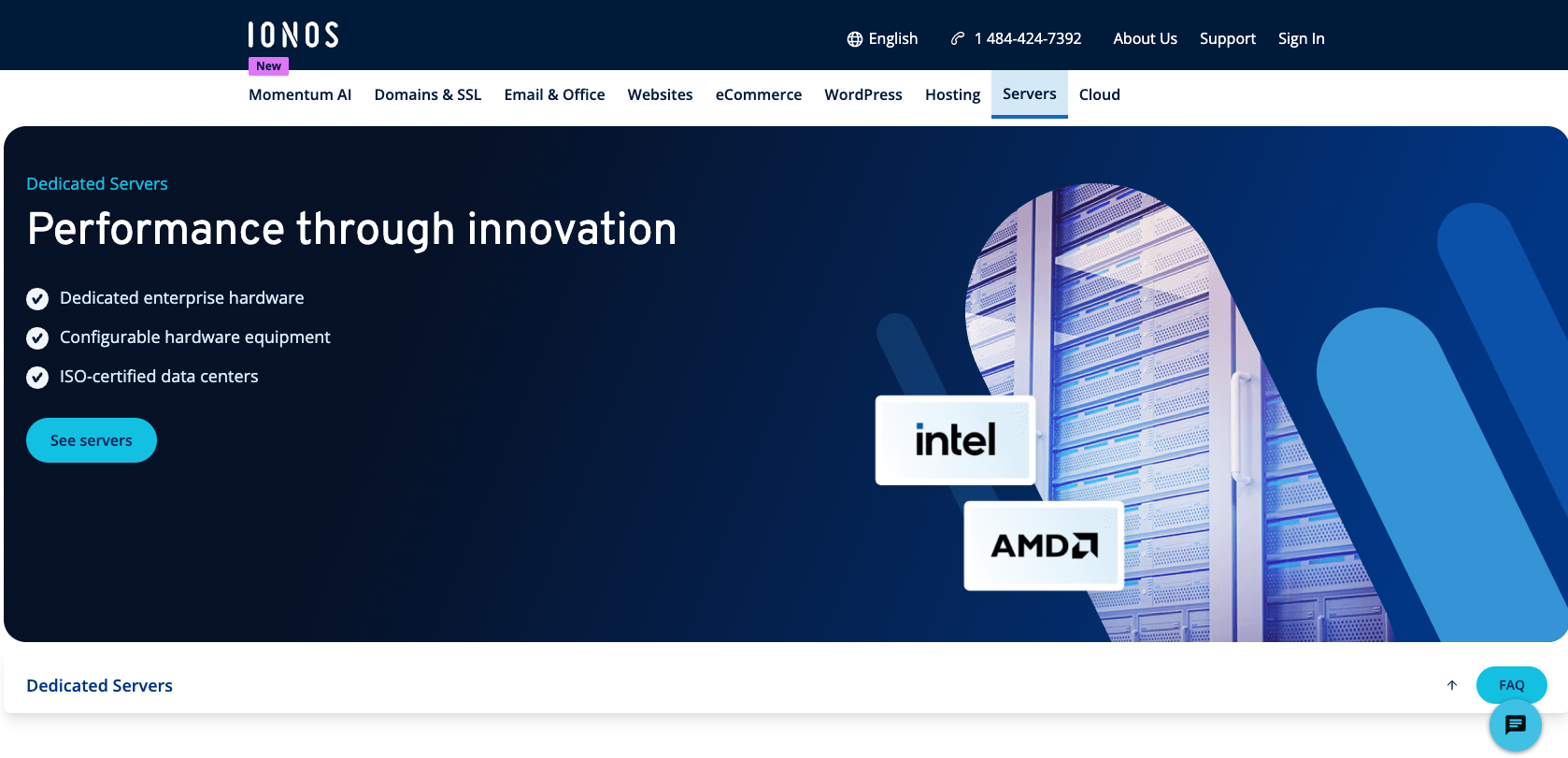 Ioson unmetered dedicated server pricing and configuration page