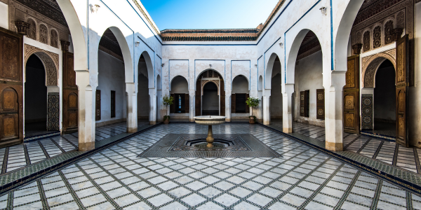 la visite de Palais de la Bahia à Marrakech au Maroc