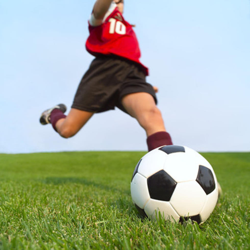 Soccer Ball Being Kicked. Step-By-Step To The Right Technique