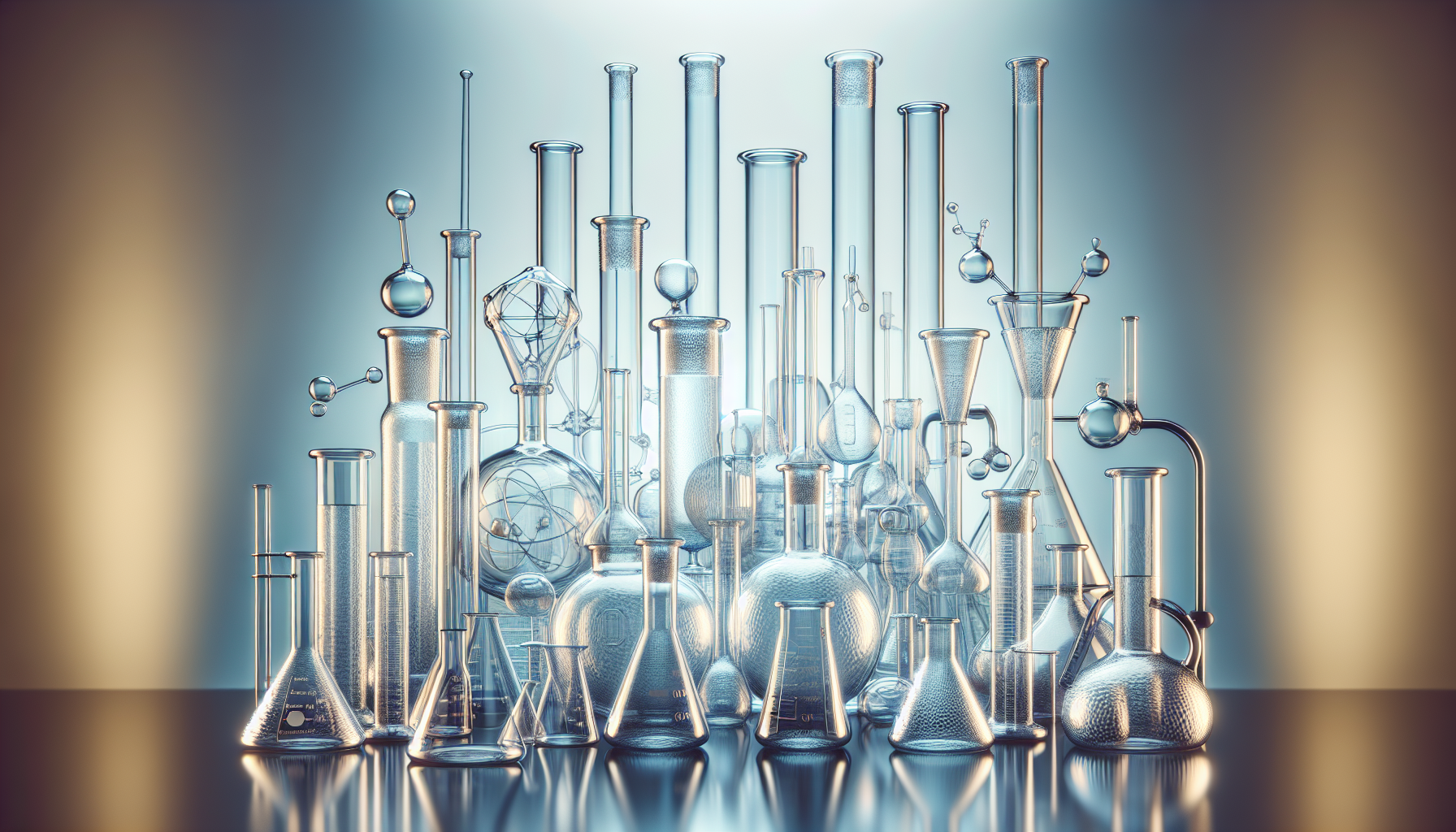 Varieties of laboratory glassware
