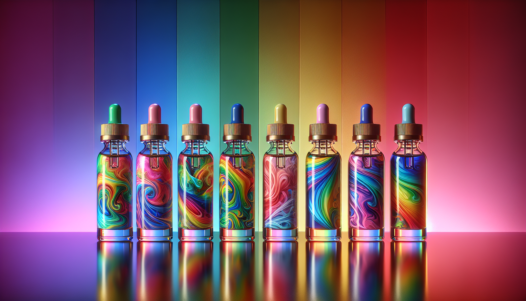 Variety of CBD vape juice flavors with natural terpenes