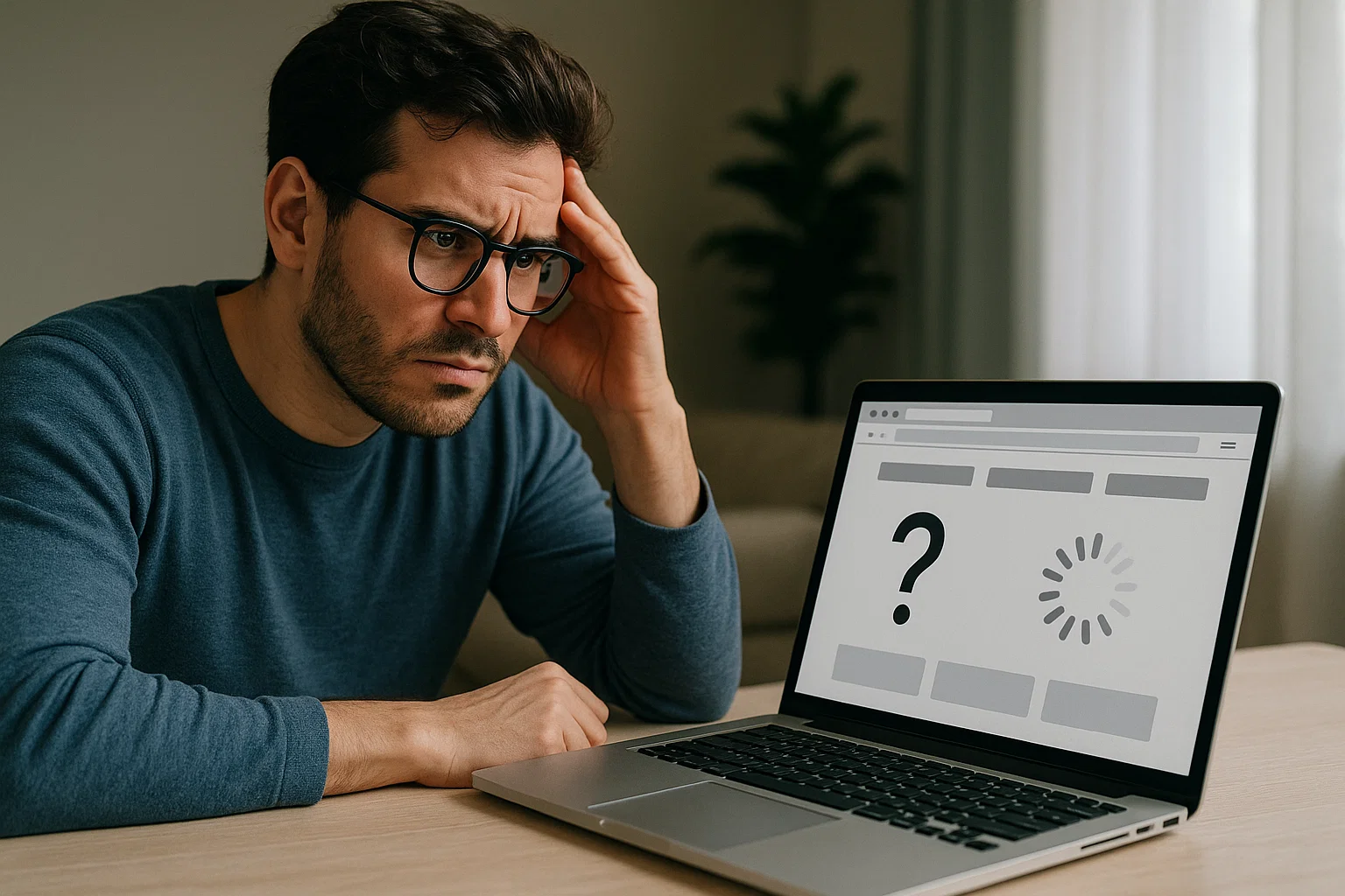 A user clicking away from a cluttered website due to poor design or slow loading