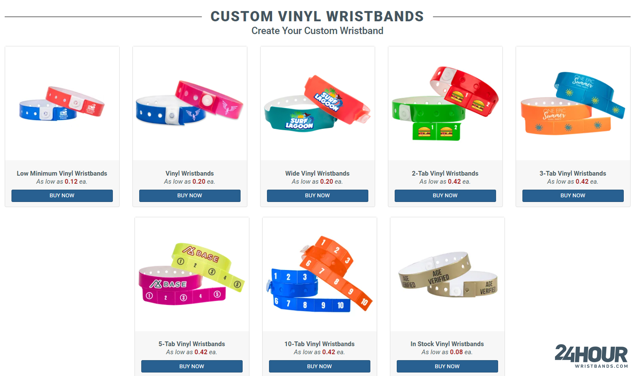 Types of Vinyl Wristbands