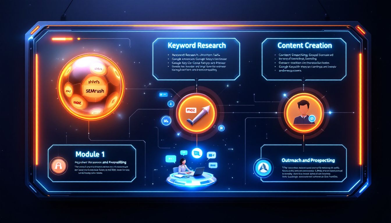 A visual representation of tools for effective link building.