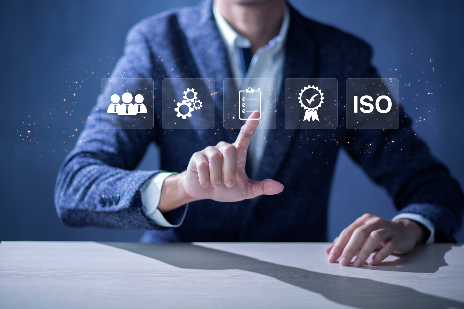 Futuritstic depiction of a professional choosing certifications.