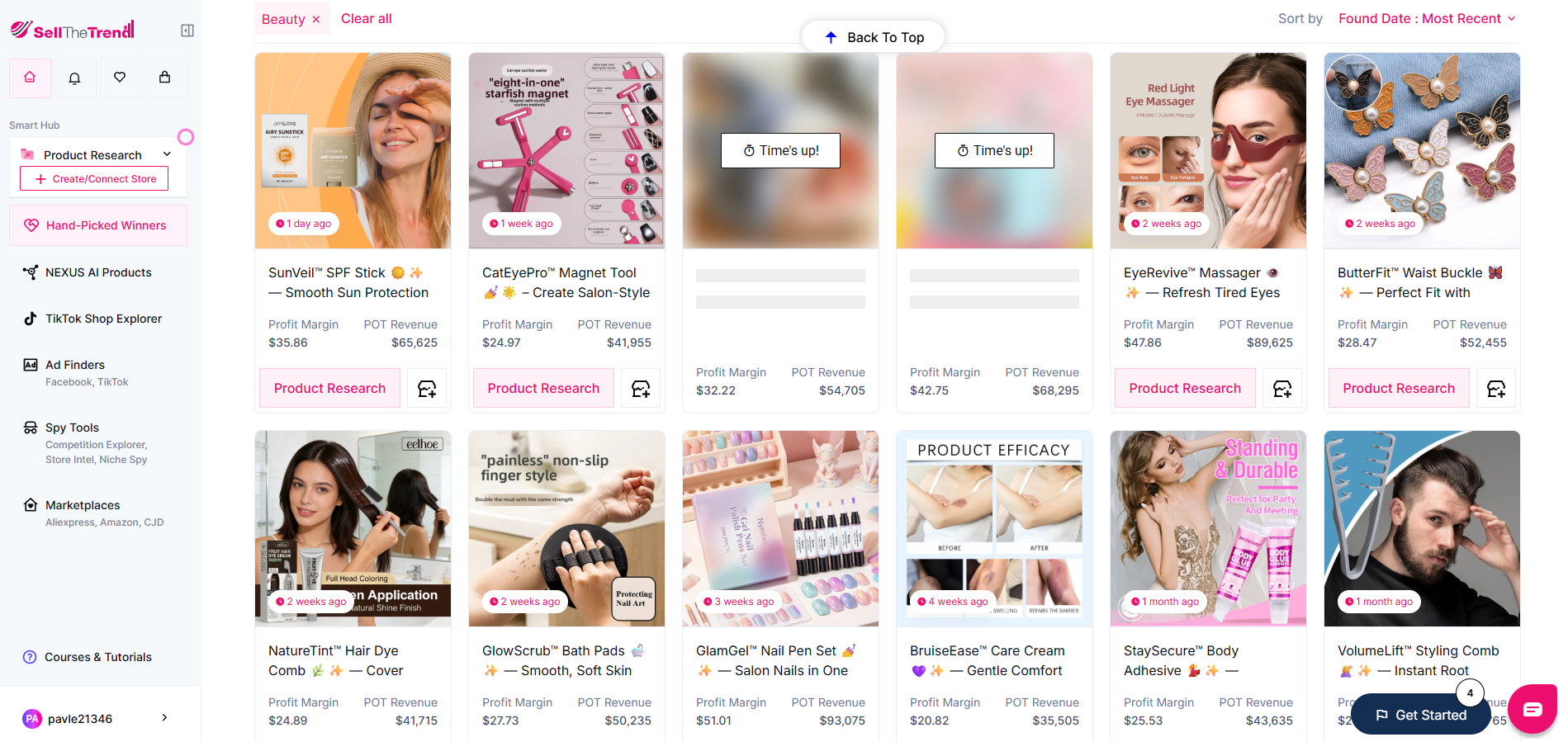 beauty product hand picked winners on sell the trend