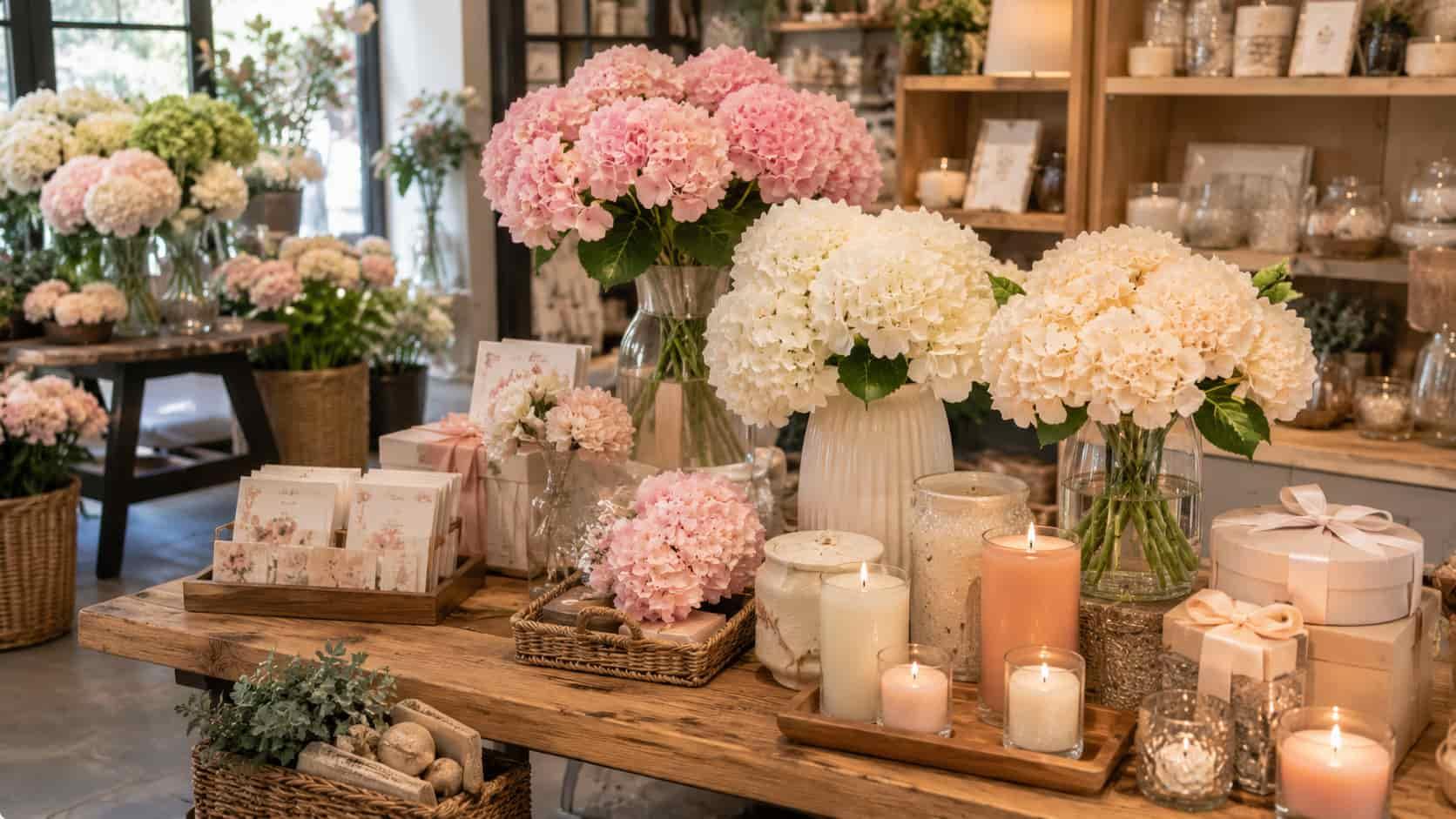 Faux Hydrangeas for Retail Floral Displays