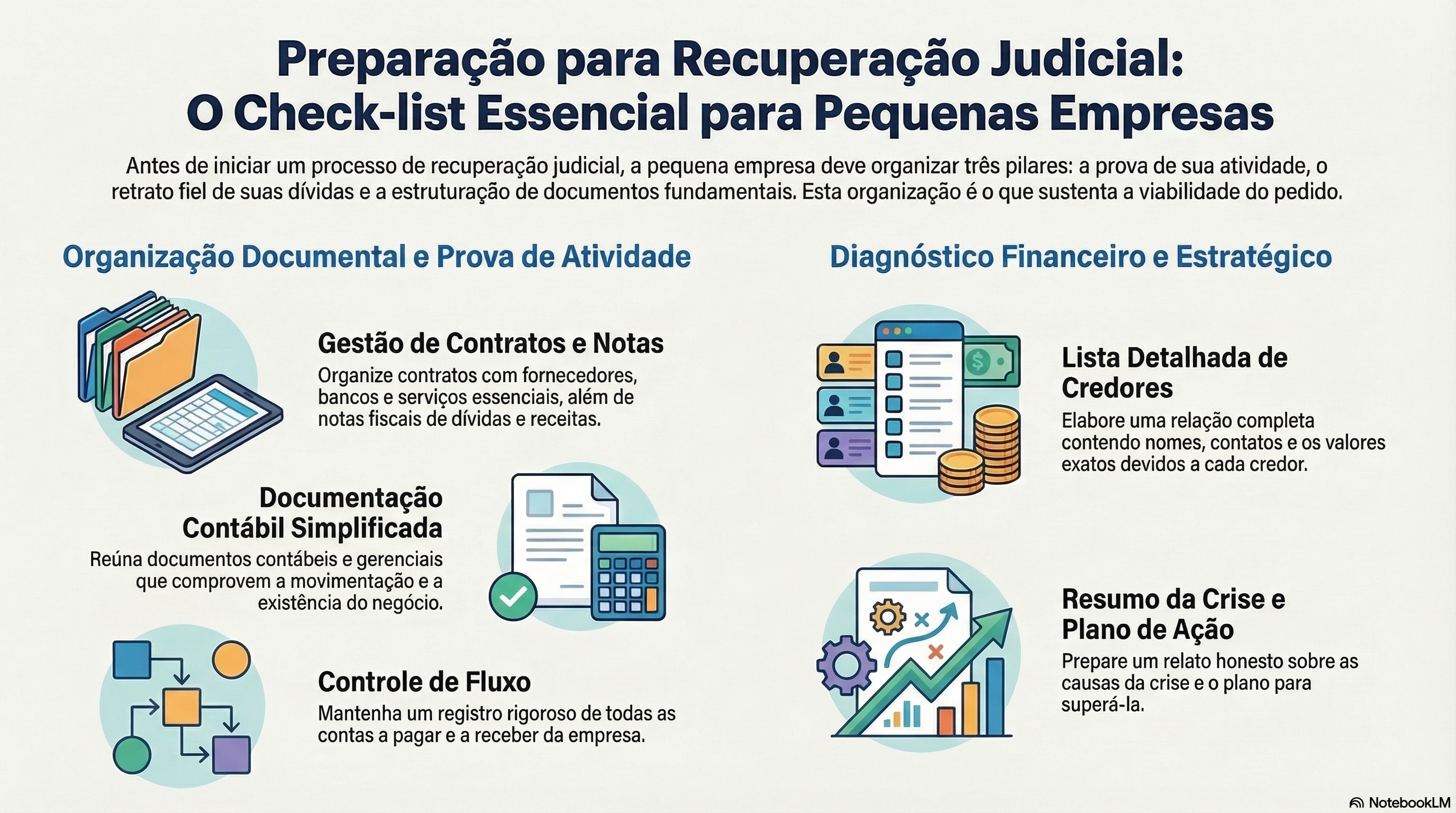 O que a empresa precisa organizar antes de entrar com o processo de recuperação judicial?