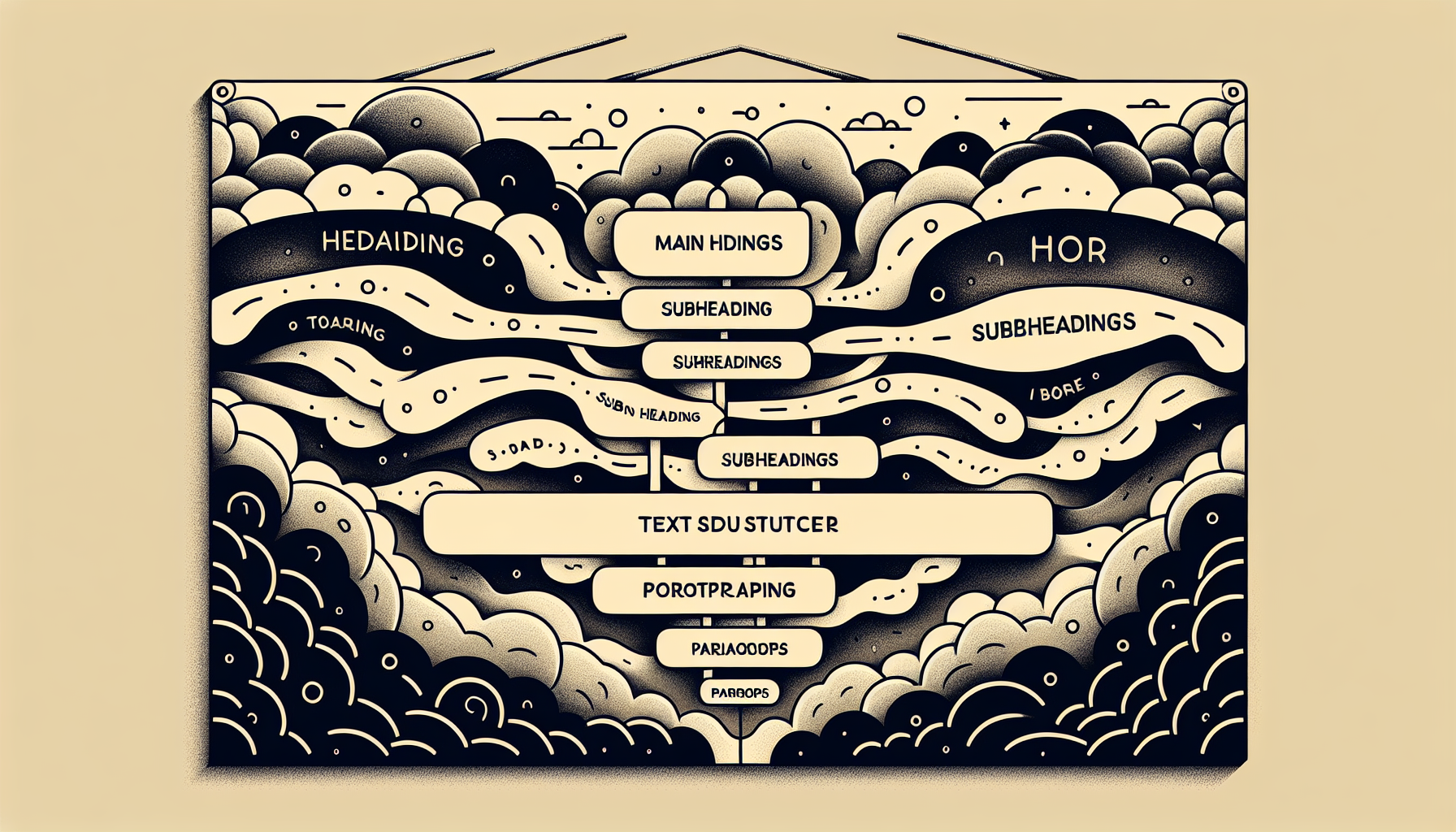 Ilustración de una estructura de texto