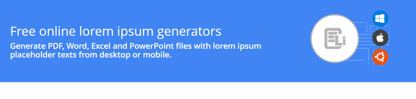 Lorem Ipsum Generators