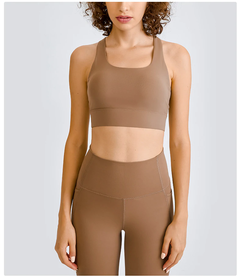 GIRLFRIEND COLLECTIVE Paloma Racerback High-impact Sports Bra - Dark Brown