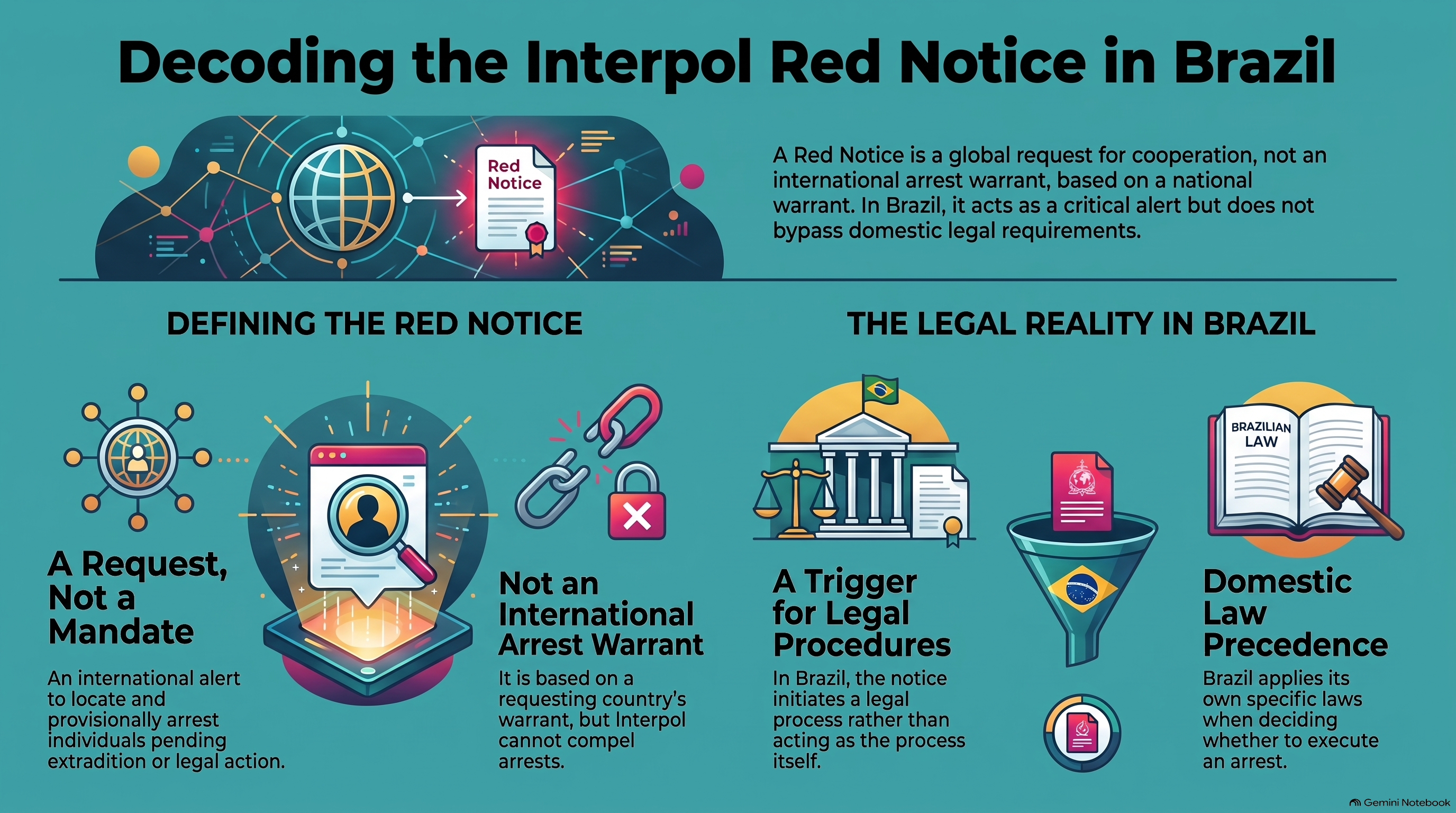 Is an Interpol red notice an arrest warrant in Brazil?