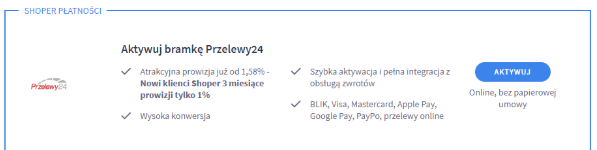 Shoper payments - screenshot.
