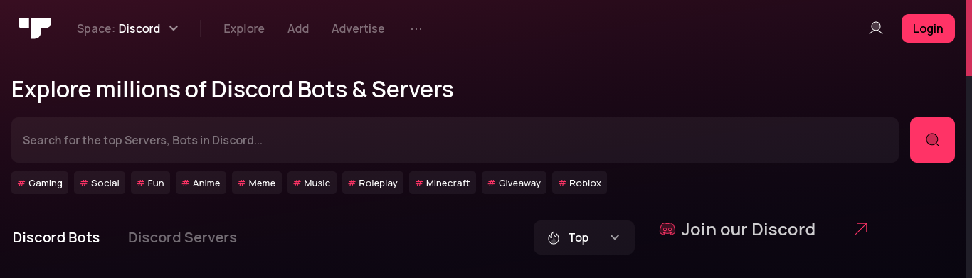 Top.gg - Find high-quality trusted Discord bots and servers