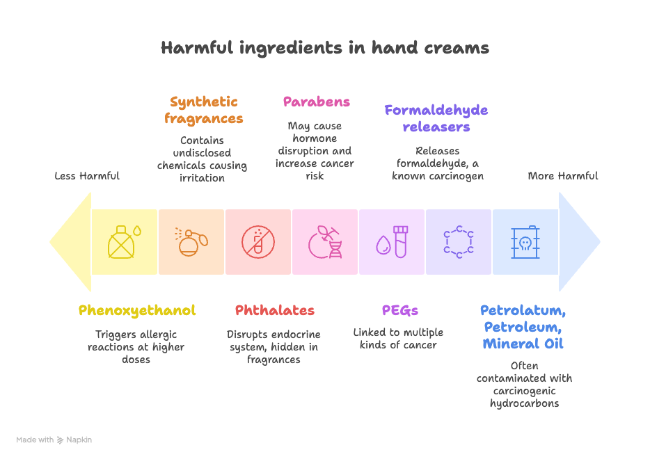 harmful ingredients in hand creams