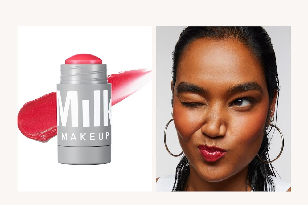 non toxic lip and cheek flip milk makeup