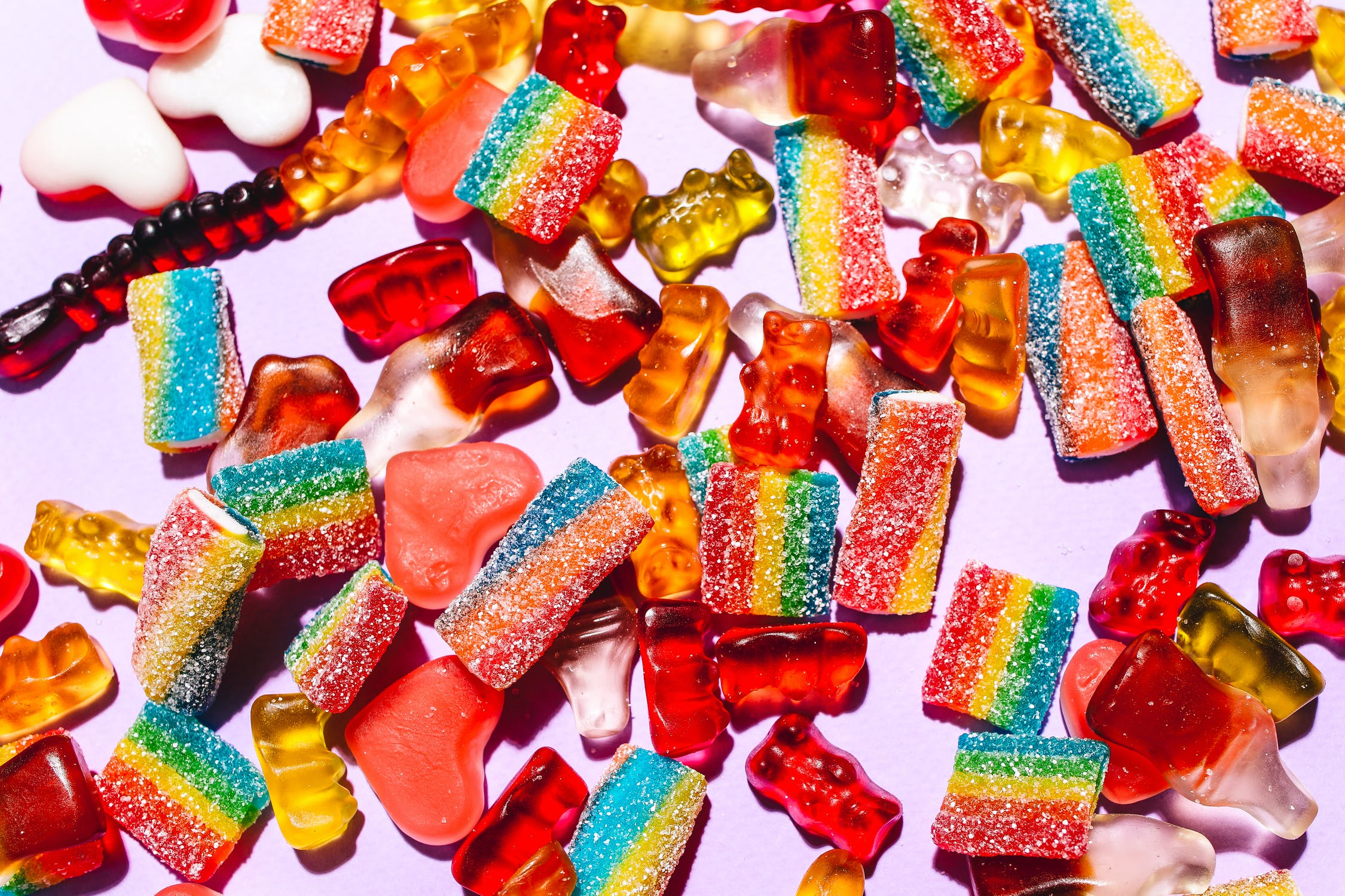 Gummies are fun to eat as a snack throughout the day. 