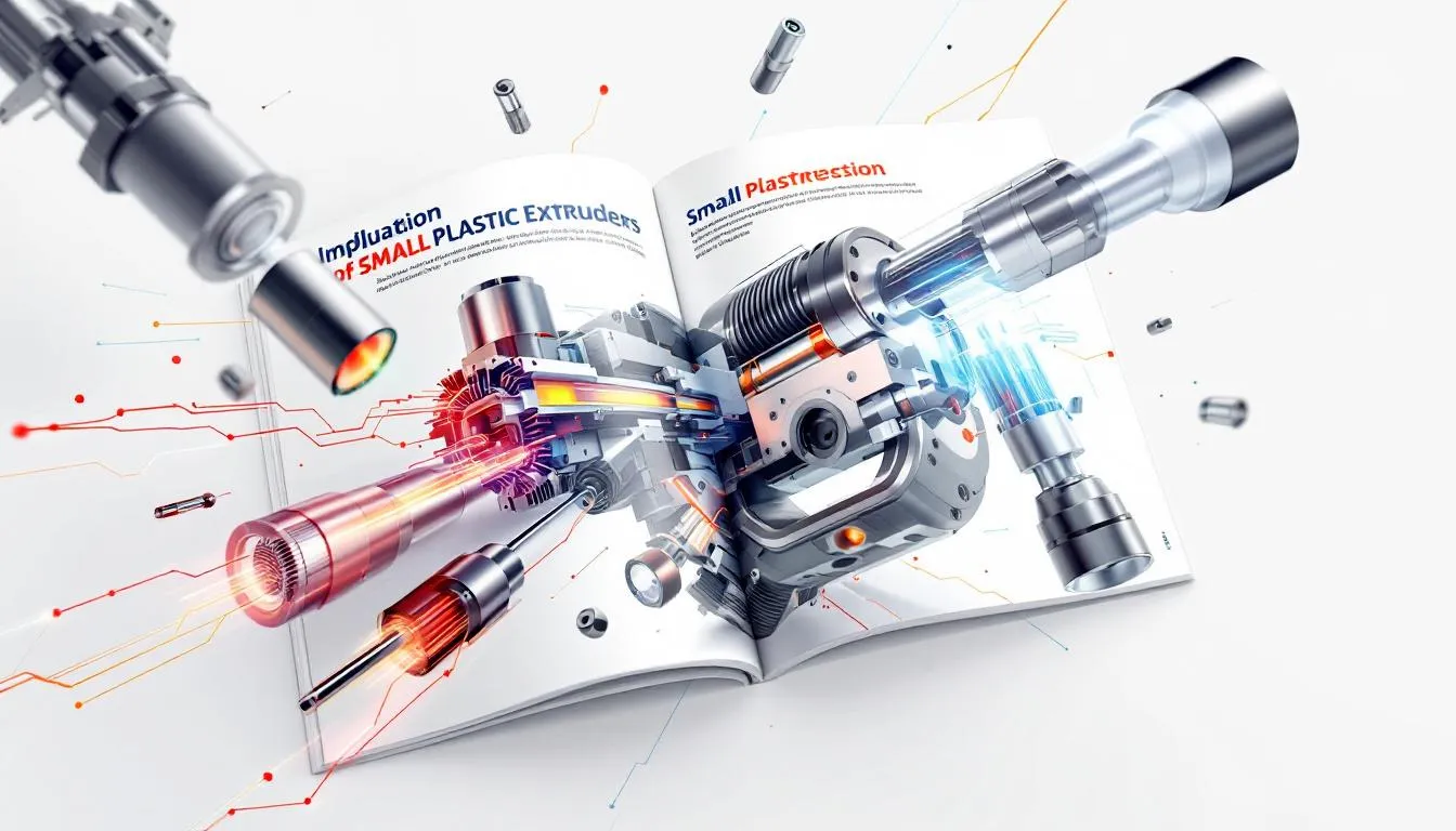 Various applications of small plastic extruders in manufacturing.