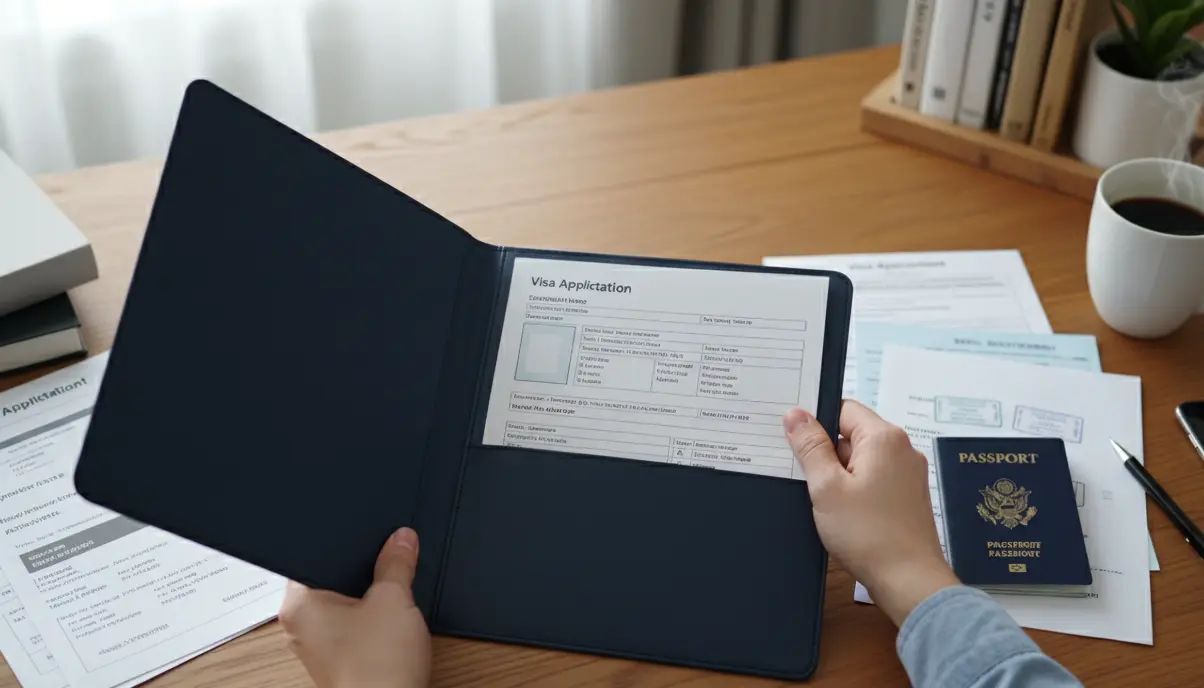 Visa officers weighing documents including dummy ticket for itinerary verification