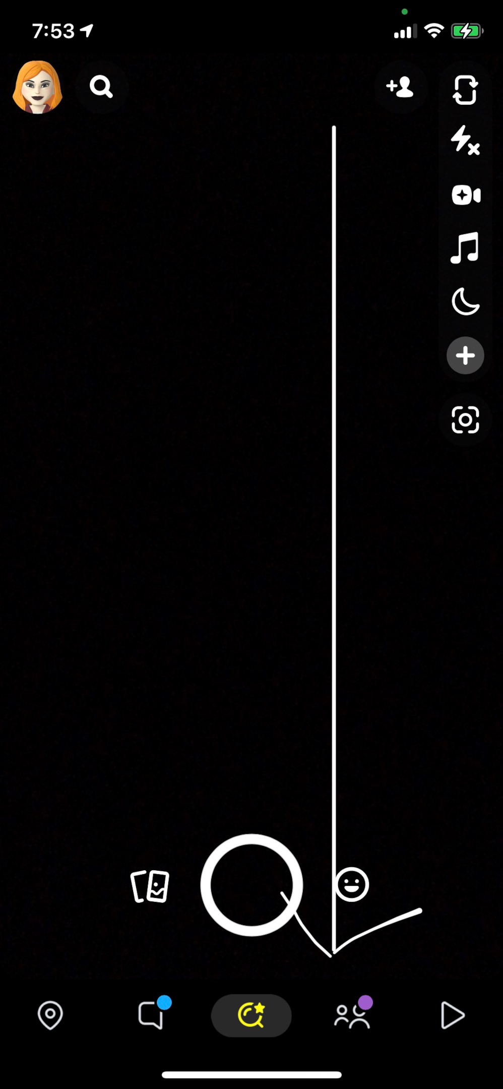 Screenshot of Snapchat story viewer icon