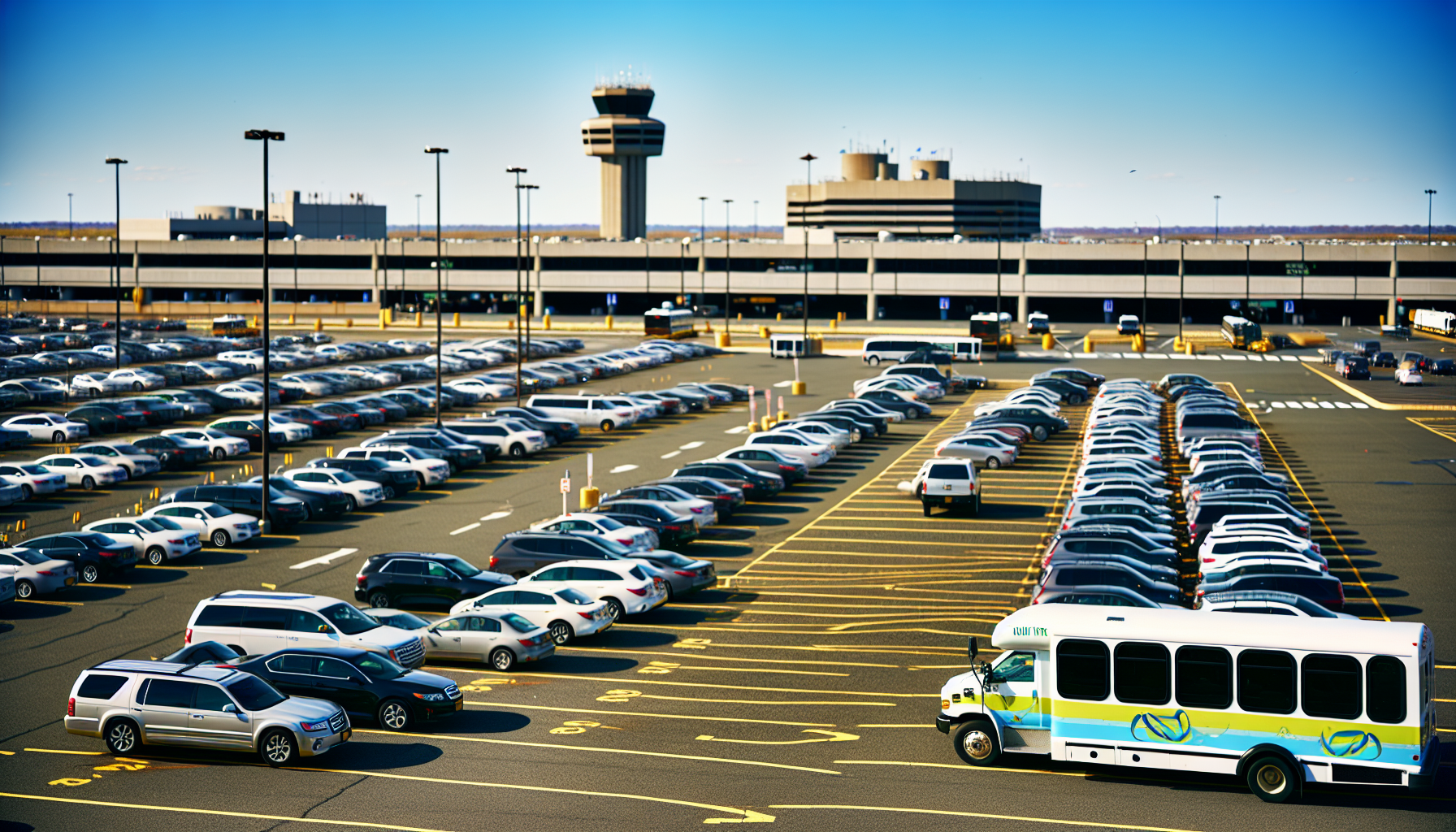 Economy parking area at Newark Liberty International Airport