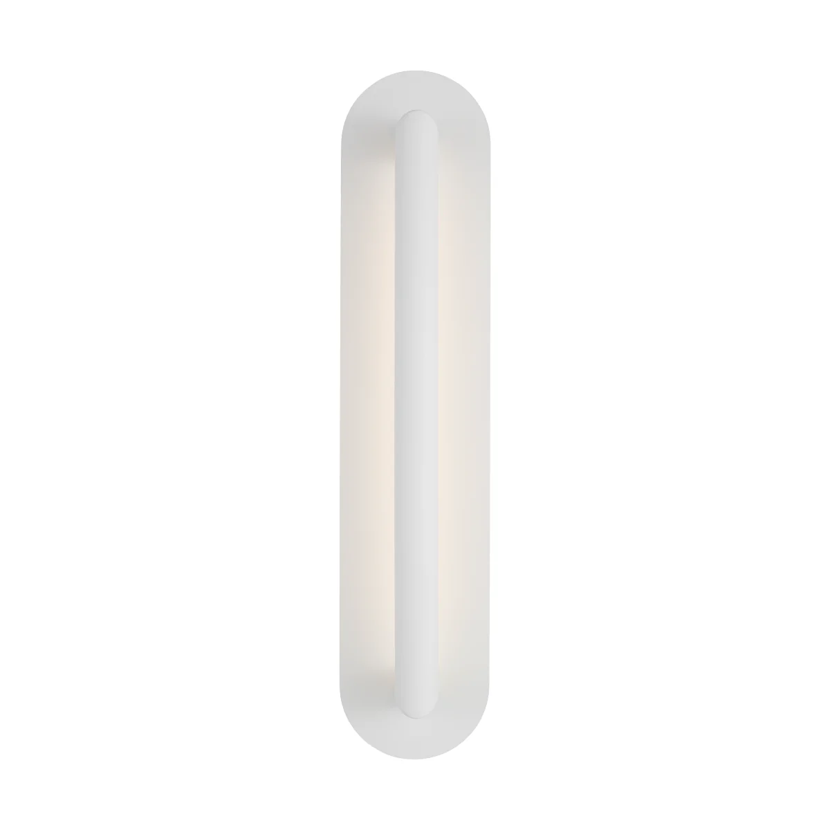 Fielle Large Sconce with a slim, elongated design and soft white finish